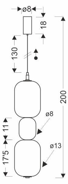LED полилей на кабел PLAYA LED/12W/230V черен