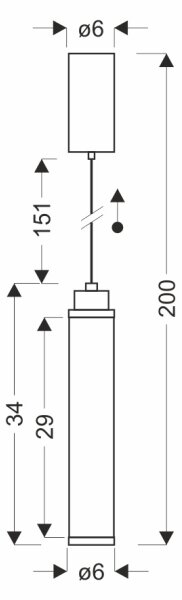 LED полилей на кабел CORTE LED/10W/230V черен