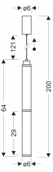 LED полилей на кабел CORTE LED/18W/230V черен