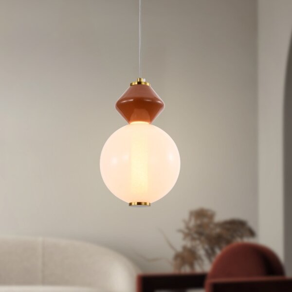LED полилей на кабел FLORES LED/7W/230V златен/кафяв