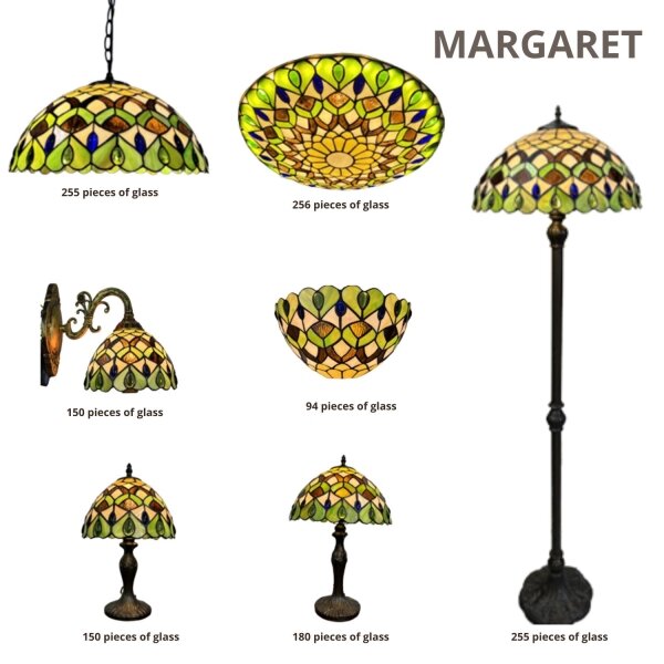 Brilagi - Тифани витражен полилей на верига MARGARET 2xE27/60W/230V