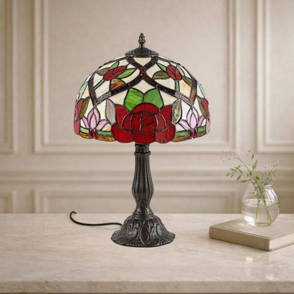Brilagi - Tiffany витражна настолна лампа GARLAN 1xE27/40W/230V