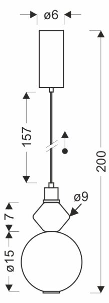 LED полилей на кабел FLORES LED/7W/230V златен/кафяв