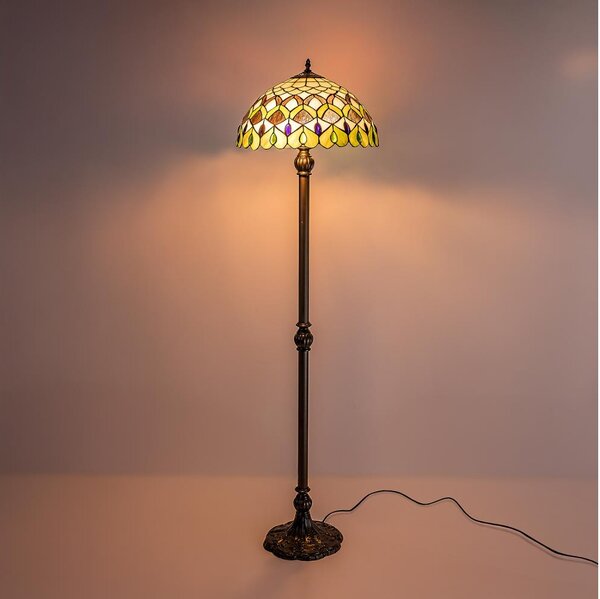 Brilagi - Витражна стояща лампа в стил Tiffany MARGARET 2xE27/60W/230V