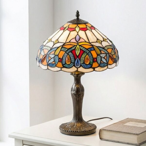 Brilagi - Витражна настолна лампа в стил Tiffany LUISA 1xE27/40W/230V