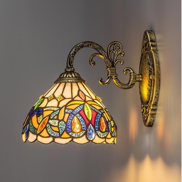 Brilagi - витражна стенна лампа в стил Тифани LUISA, 1xE27/40W/230V