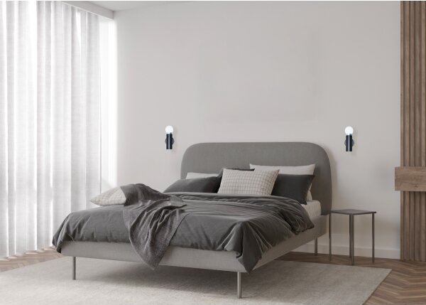 ITALUX WL-33849-1-BK - Настенна лампа MACERA 1xE27/40W/230V черна