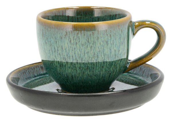 Зелена керамична чаша за еспресо 70 ml Gastro Green/Black – Bitz
