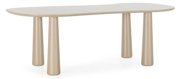 Бежова масичка за кафе с боров плот 110x220 cm Nahia – MOME