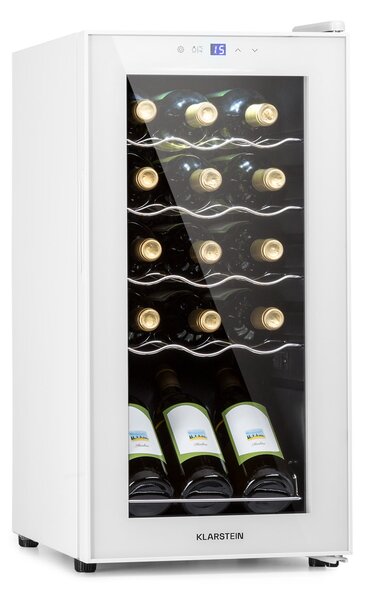Klarstein Shiraz 15 Slim Uno, охладител за вино, 44 л, сензорен, 135 W, 5 - 18 °C, черен