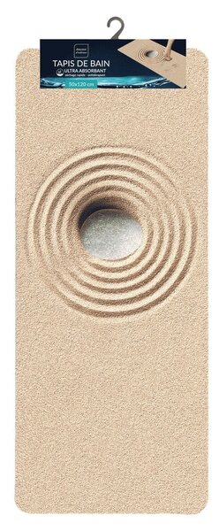 Светлокафяв килим за баня 50x120 cm Serena – douceur d'intérieur