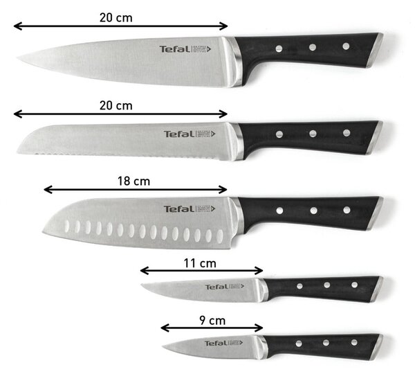 Блок за ножове с 5 ножа Ice Force - Tefal
