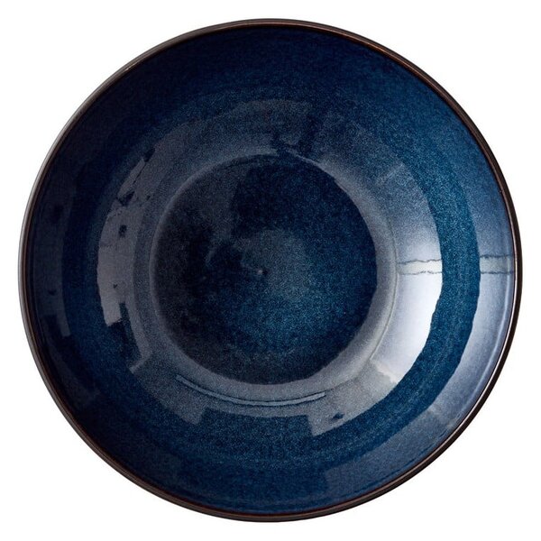 Черна/синя глинена купа ø 30 cm Gastro Dark Blue/Black – Bitz