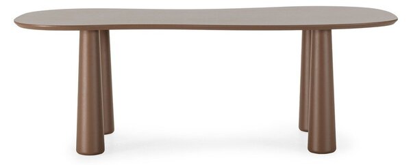 Кафява масичка за кафе с боров плот 110x220 cm Nahia – MOME