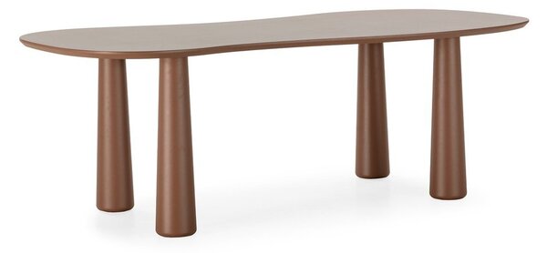Кафява масичка за кафе с боров плот 110x220 cm Nahia – MOME