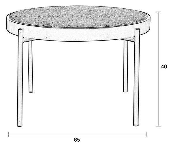Кръгла маса за кафе от черен ратан ø 60 cm Spike - Zuiver