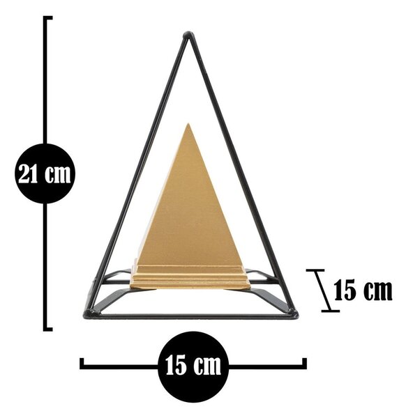 Метална статуетка в златна декорация Пирамида - Mauro Ferretti