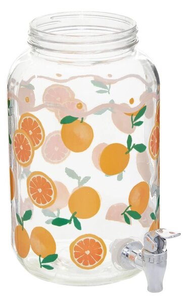 Диспенсър за напитки Secret de Gourmet Fruity, Стъкло, 4 л, Жълт