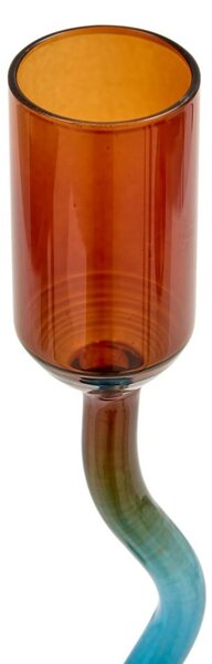 Свещник atmosphera Homy, Стъкло, Вълнообразен, 20 cm