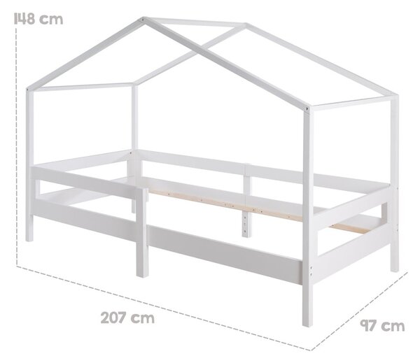 Бяло детско легло къща 90x200 cm – Roba