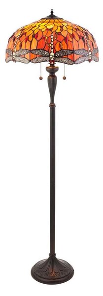 Endon 64070 - Подова лампа Tiffany DRAGONFLY 2xE27/60W/230V диам. 50 см