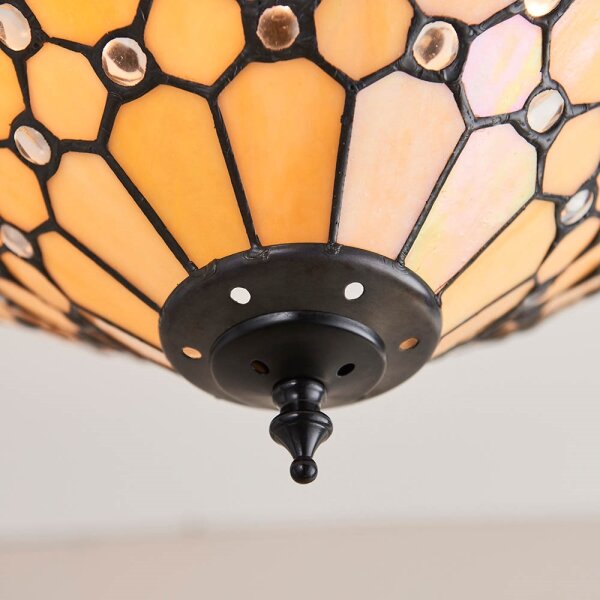 Endon 64300 - Таванен полилей Tiffany PEARL 3xE27/60W/230V Ø 37 см