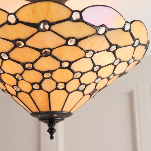Endon 64300 - Таванен полилей Tiffany PEARL 3xE27/60W/230V Ø 37 см