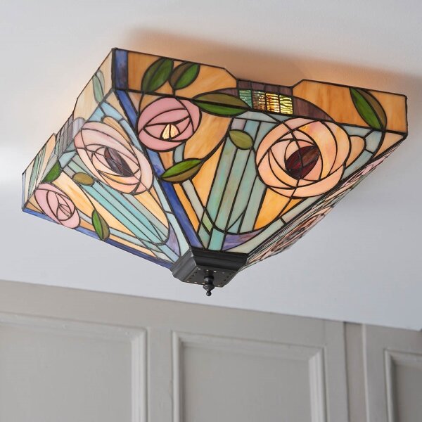 Endon 70698 - Таванно осветително тяло Tiffany WILLOW 2xE27/60W/230V