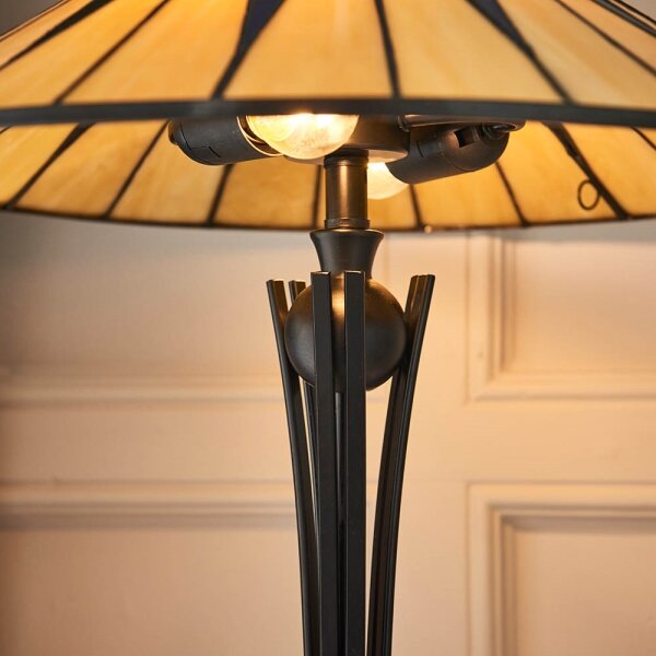 Endon 64045 - Настолна лампа Tiffany DARK STAR 2xE27/60W/230V, диаметър 49 см