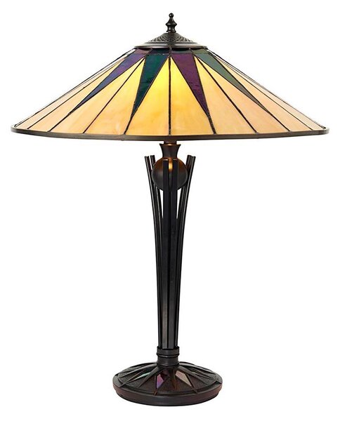 Endon 64045 - Настолна лампа Tiffany DARK STAR 2xE27/60W/230V, диаметър 49 см