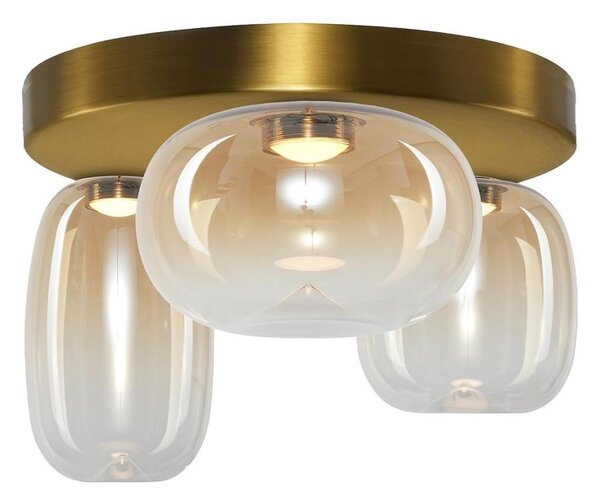 LED Плафониера VASO LED/12W/230V Ø 42 см златист/опушен