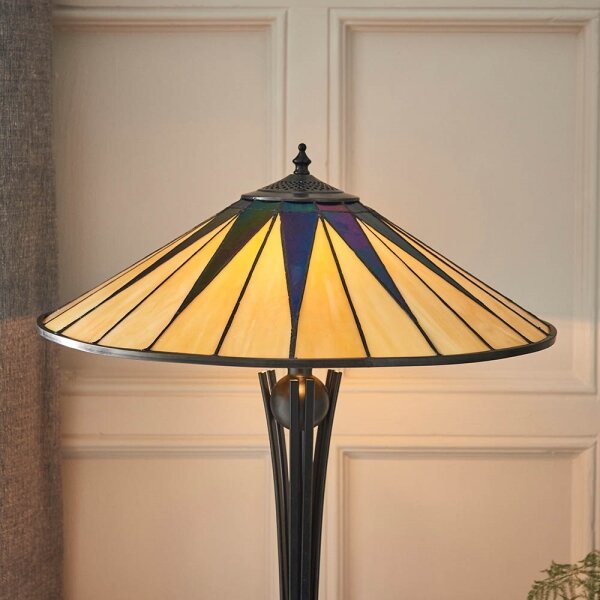 Endon 64045 - Настолна лампа Tiffany DARK STAR 2xE27/60W/230V, диаметър 49 см