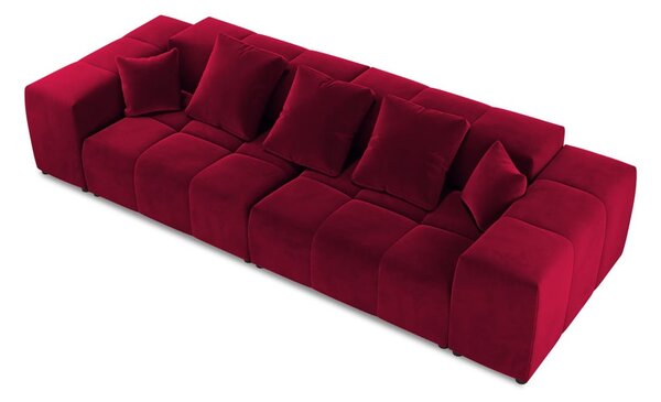 Червен кадифен диван 320 cm Rome Velvet - Cosmopolitan Design