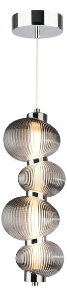 LED полилей на кабел BOLLA LED/17W/230V, диаметър 16 см, лъскав хром/димно сив