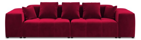 Червен кадифен диван 320 cm Rome Velvet - Cosmopolitan Design