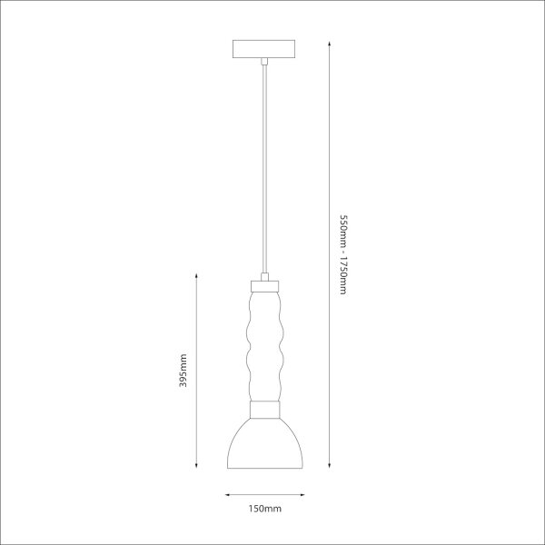 LED Пендел LUCCO LED/13W/230V Ø 15 см опушен
