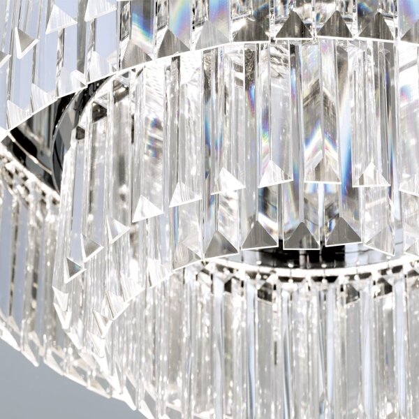 Orion - LED кристално осветително тяло PRISM LED/80W/230V пр. 55 см хром