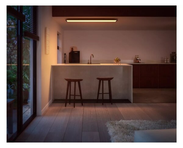 Philips Hue AURELLE LED 39W stropní stmívatelné svítidlo 120x30 cm černé