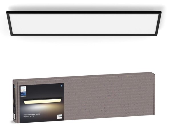Philips Hue AURELLE LED 39W stropní stmívatelné svítidlo 120x30 cm černé