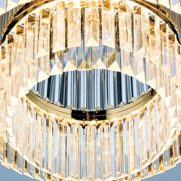 Orion - LED кристално осветление PRISM LED/80W/230V пр.55 см 24K злато