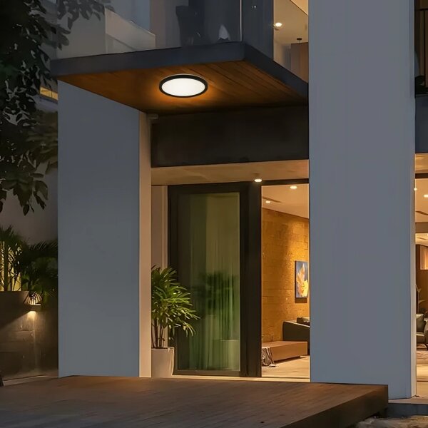 Brilagi - LED Лампа за баня ULTRA SLIM LED/12W/230V Ø 22,5 см черен IP54