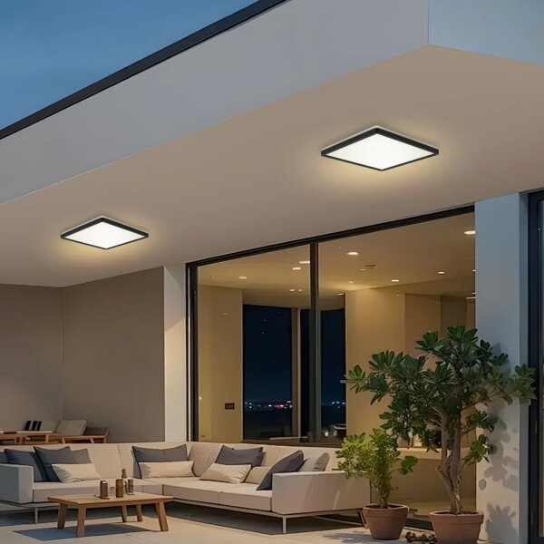 Brilagi - LED Лампа за баня ULTRA SLIM LED/18W/230V 30x30 см черен IP54