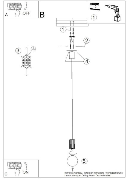 Sollux SL.1729 - Пендел HALO 1xG9/8W/230V Ø 12 см оранжев