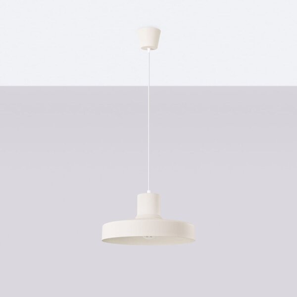 Sollux SL.1704 - Пендел BILO 1xE27/15W/230V Ø 35 см кремав