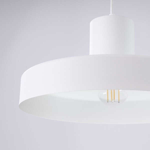 Sollux SL.1702 - Пендел BILO 1xE27/15W/230V Ø 35 см бял
