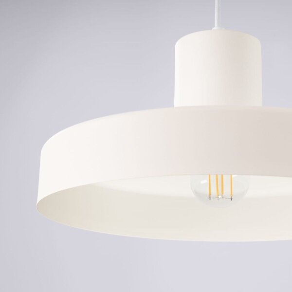 Sollux SL.1704 - Пендел BILO 1xE27/15W/230V Ø 35 см кремав