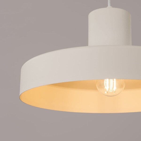 Sollux SL.1704 - Пендел BILO 1xE27/15W/230V Ø 35 см кремав