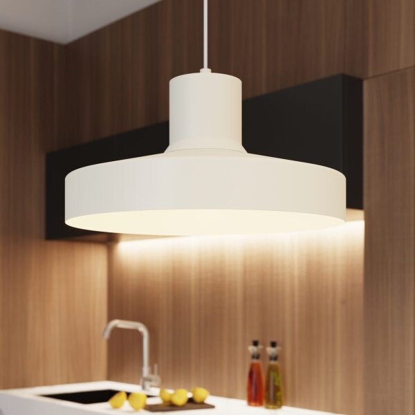 Sollux SL.1704 - Пендел BILO 1xE27/15W/230V Ø 35 см кремав