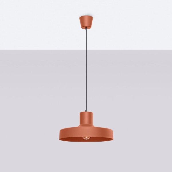 Sollux SL.1706 - Пендел BILO 1xE27/15W/230V Ø 35 см оранжев