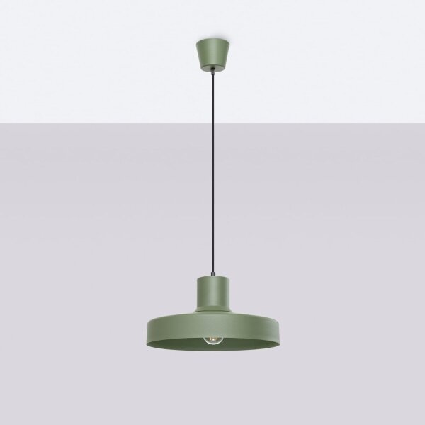 Sollux SL.1705 - Пендел BILO 1xE27/15W/230V Ø 35 см зелен